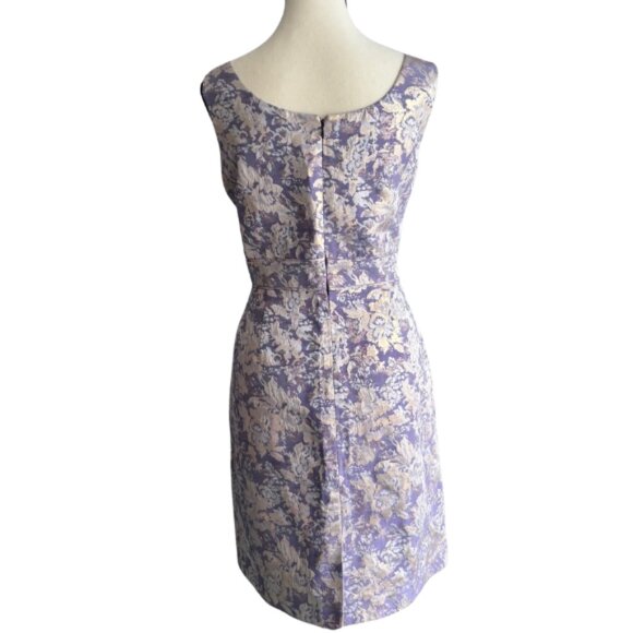 TAHARI ASL LILAC GOLD BROCADE GORGEOUS COCKTAIL DRESS, SZ. 8P - Picture 6 of 9